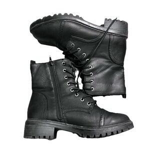Target Universal Thread Black Lace Up Combat Boots Women's Size 7